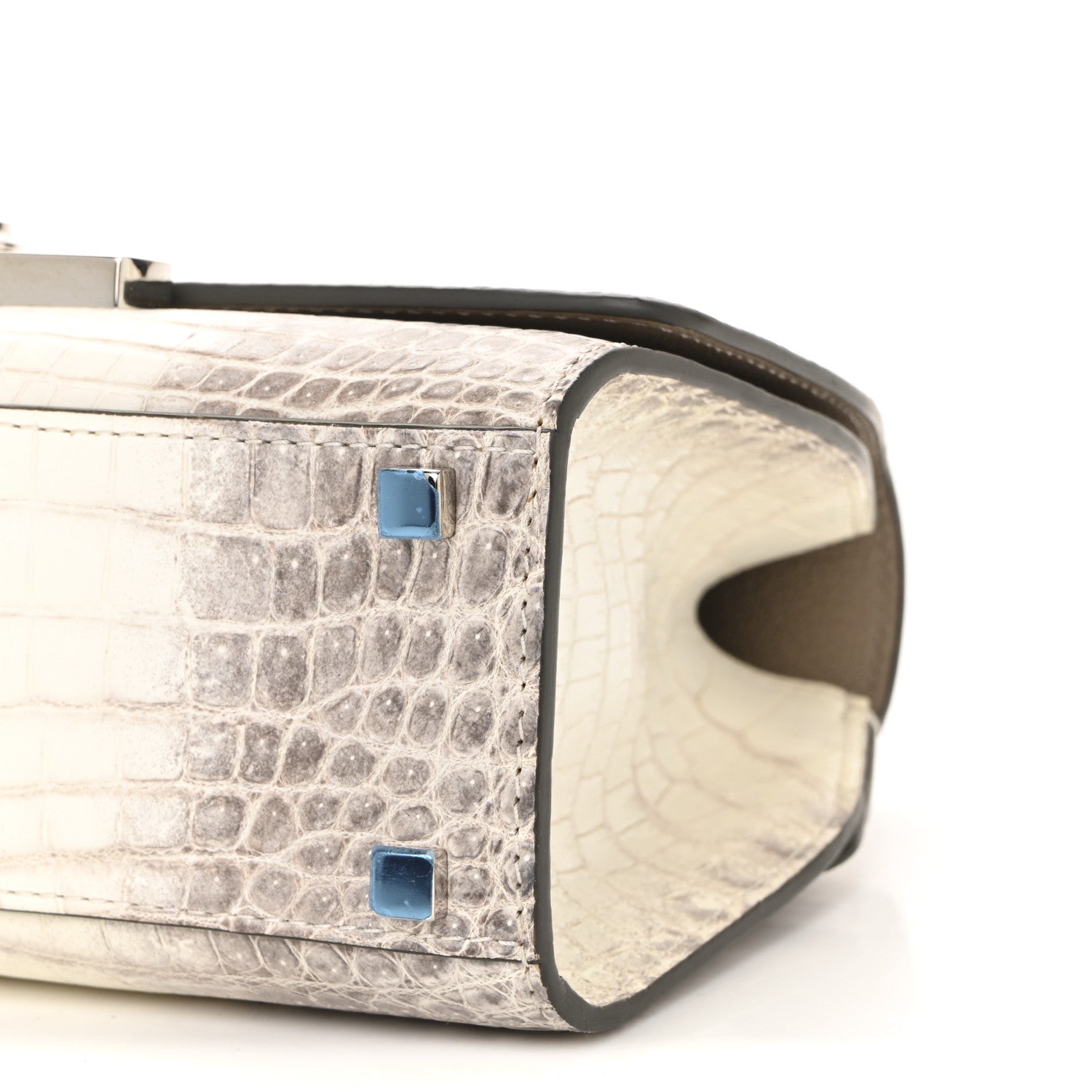 Moynat Niloticus Crocodile Himalaya Rejane BB White 9 of 10
