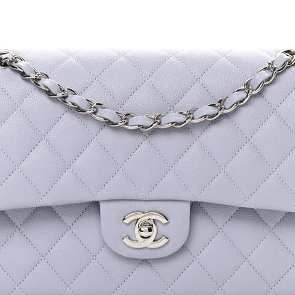 Chanel Caviar Quilted Medium Double Flap Light Purple 7 of 10