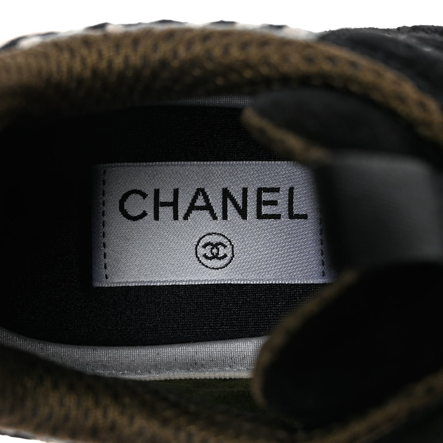 Suede Calfskin Embroidered CC Sneakers 38 Black