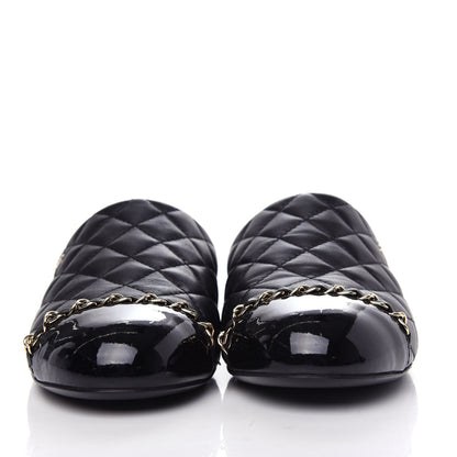 Chanel Lambskin Quilted Chain Mules 39 Black 2 of 11