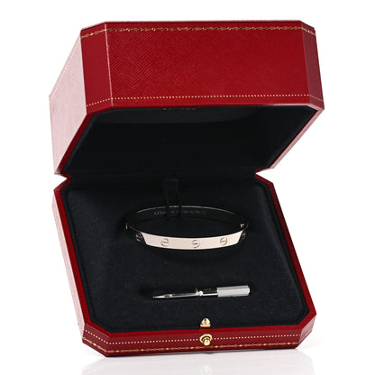 Cartier 18K White Gold LOVE Bracelet 18 9 of 9
