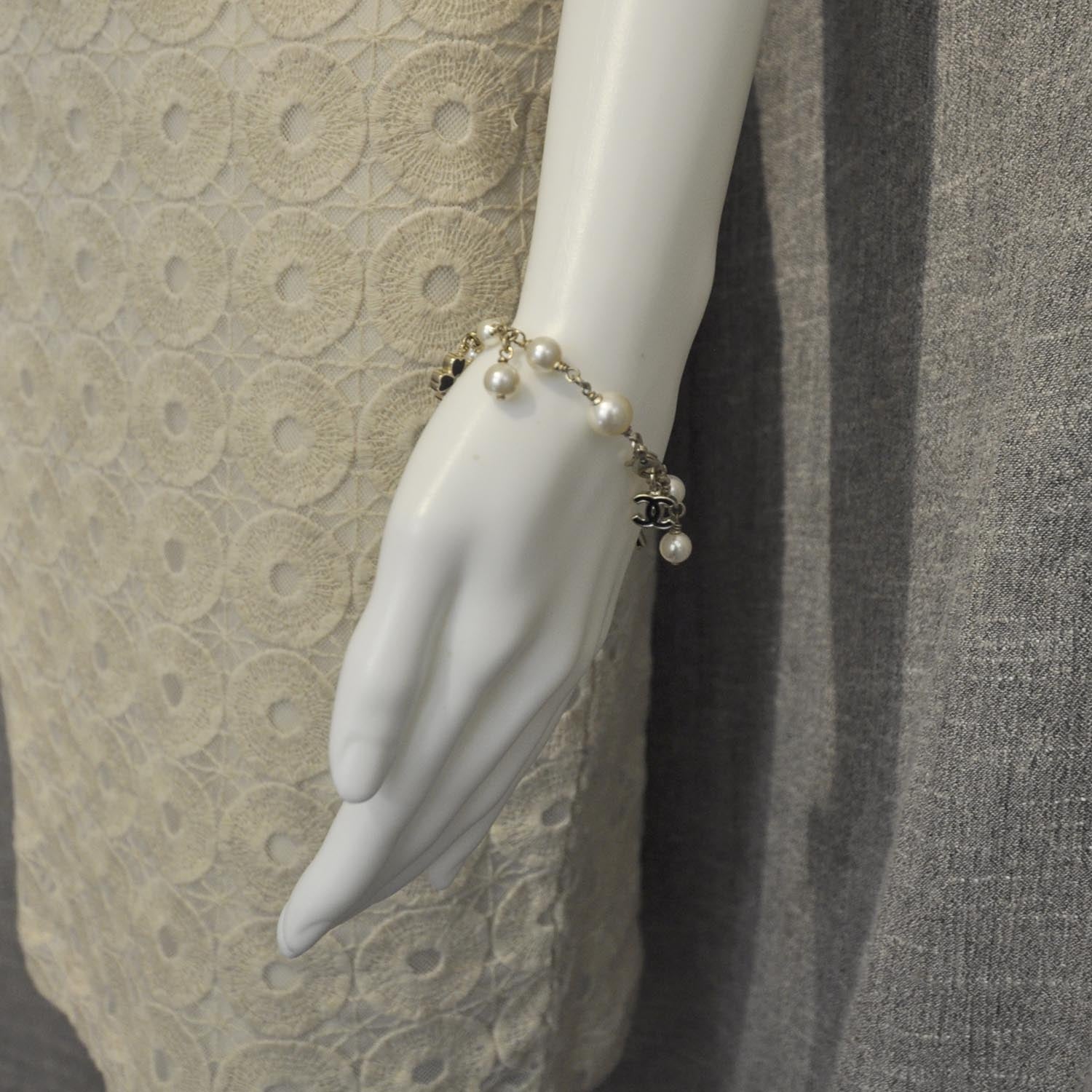 Chanel Pearl CC Charm Bracelet 2 of 3