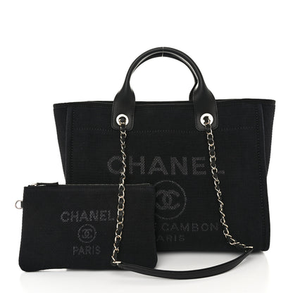 Chanel Mixed Fibers Small Deauville Tote Black 3 of 13