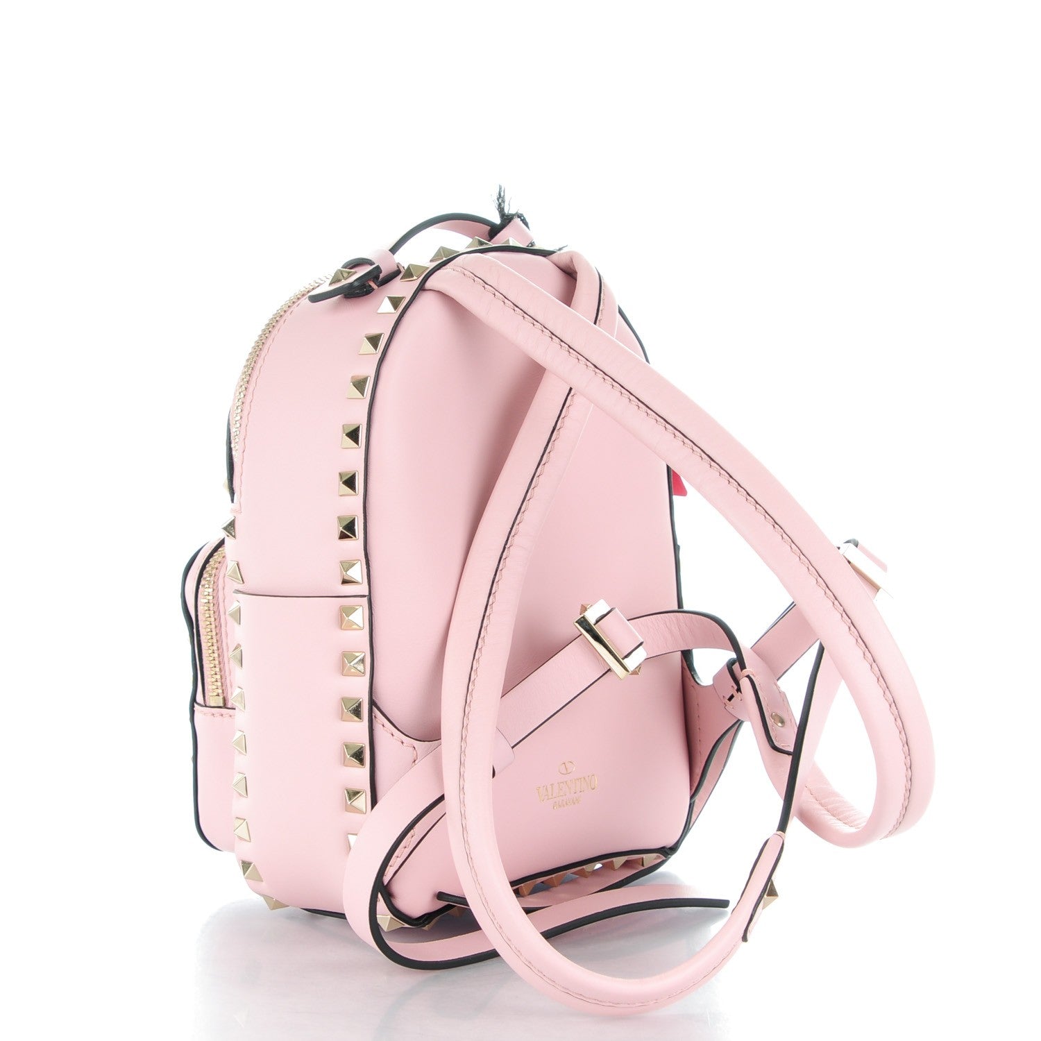 Valentino Garavani Calfskin Mini Rockstud Backpack Water Rose 3 of 7