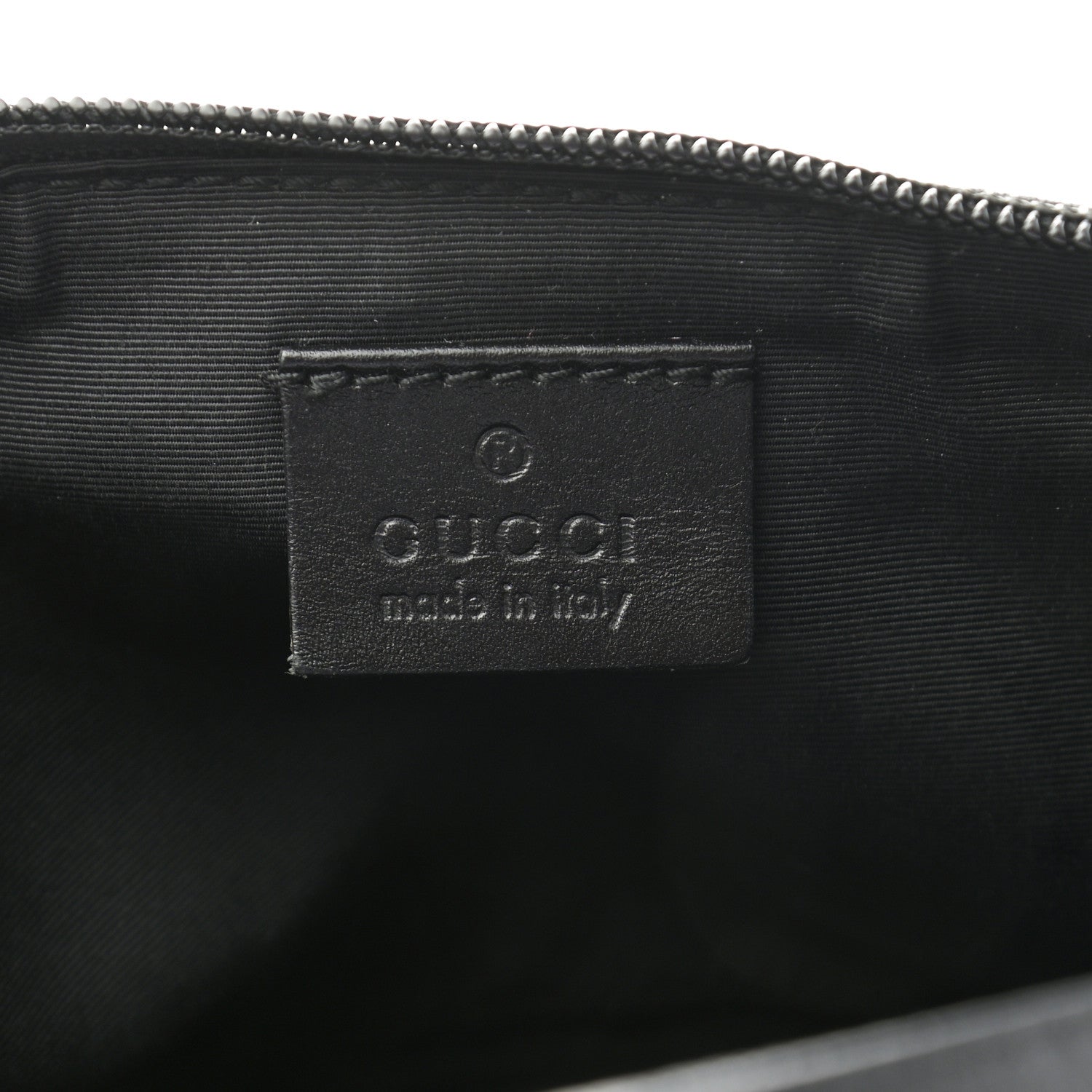 Gucci Denim Monogram Boat Pochette Black 6 of 7