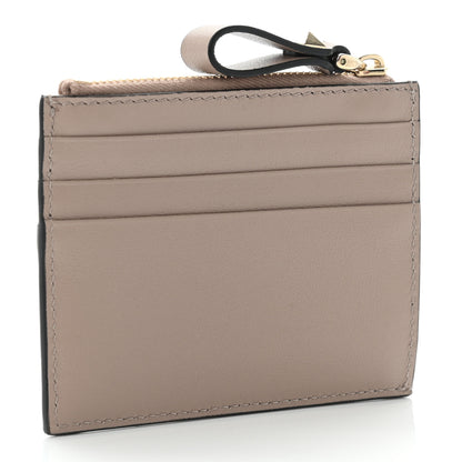 Valentino Garavani Vitello Rockstud Card Holder With Zipper Poudre 3 of 8