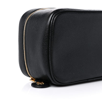 Chanel Caviar Vanity Cosmetic Case Black 9 of 12