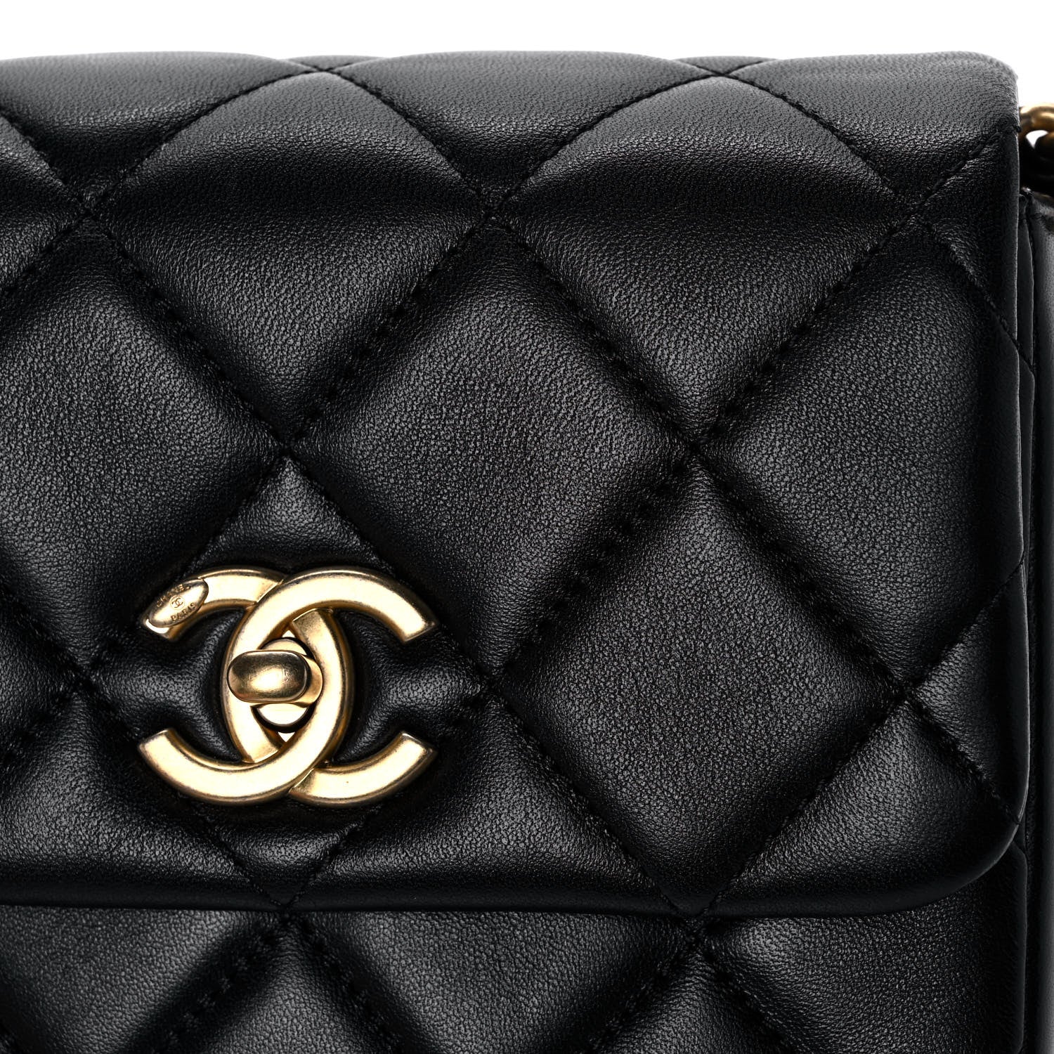 Chanel Lambskin Quilted Mini Side Note Flap Black 13 of 15