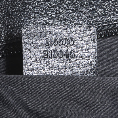 Gucci Monogram Calfskin Double Buckle Flap Messenger Bag Black 7 of 7