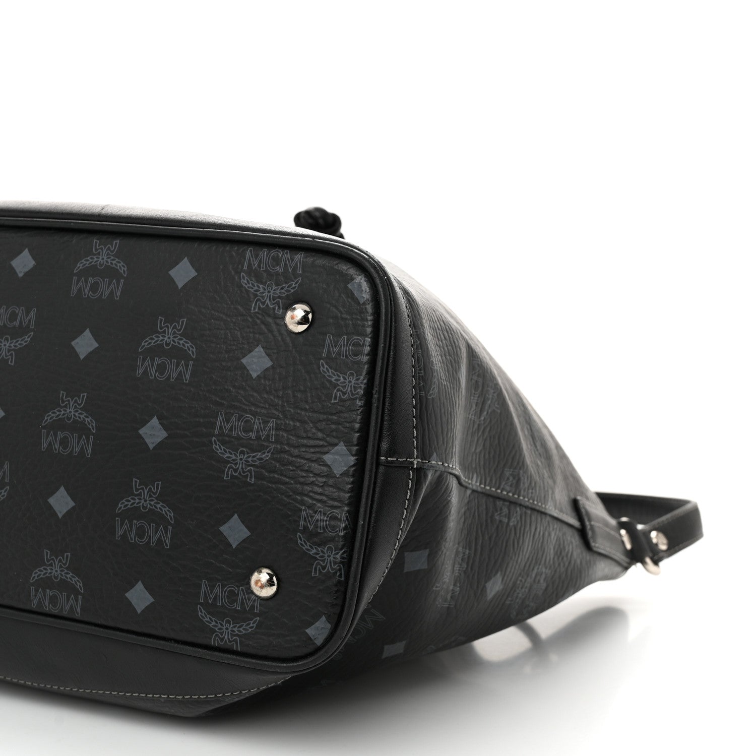 MCM Visetos Drawstring Bucket Bag Black 11 of 11