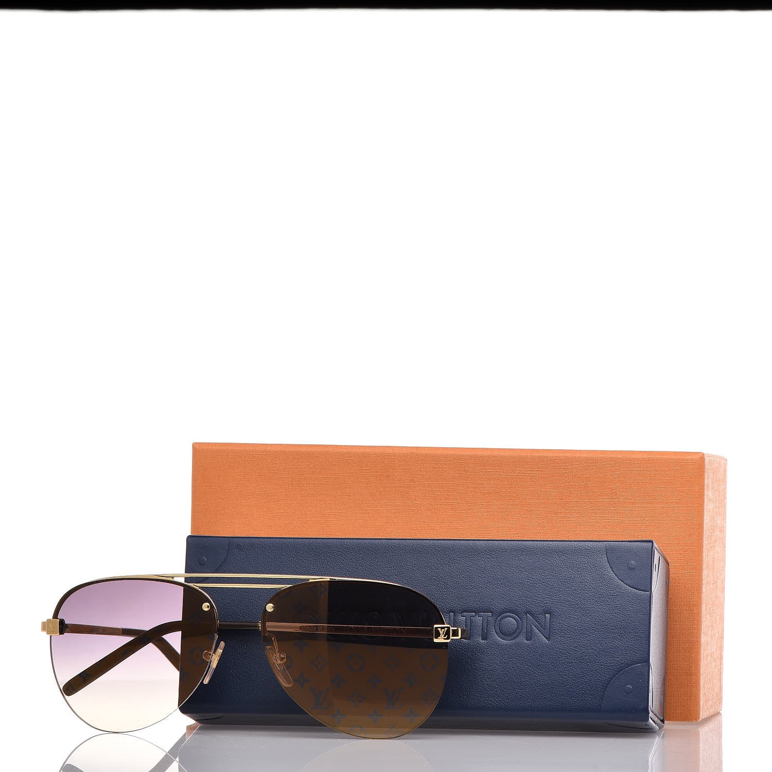 Louis Vuitton Clockwise Sunglasses Z1020E Gold 404162 – FASHIONPHILE