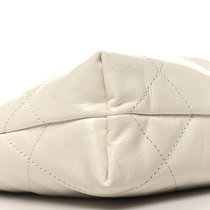Chanel Shiny Calfskin Quilted Mini Chanel 22 White 9 of 10