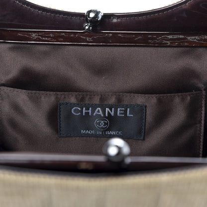 Chanel Corduroy Quilted Chocolate Bar Kiss Lock CC Shoulder Bag Brown 6 of 10