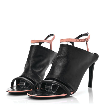 Balenciaga Lambskin Bi-Color Open Toe Glove Sandal 39 Ink Pink 3 of 8