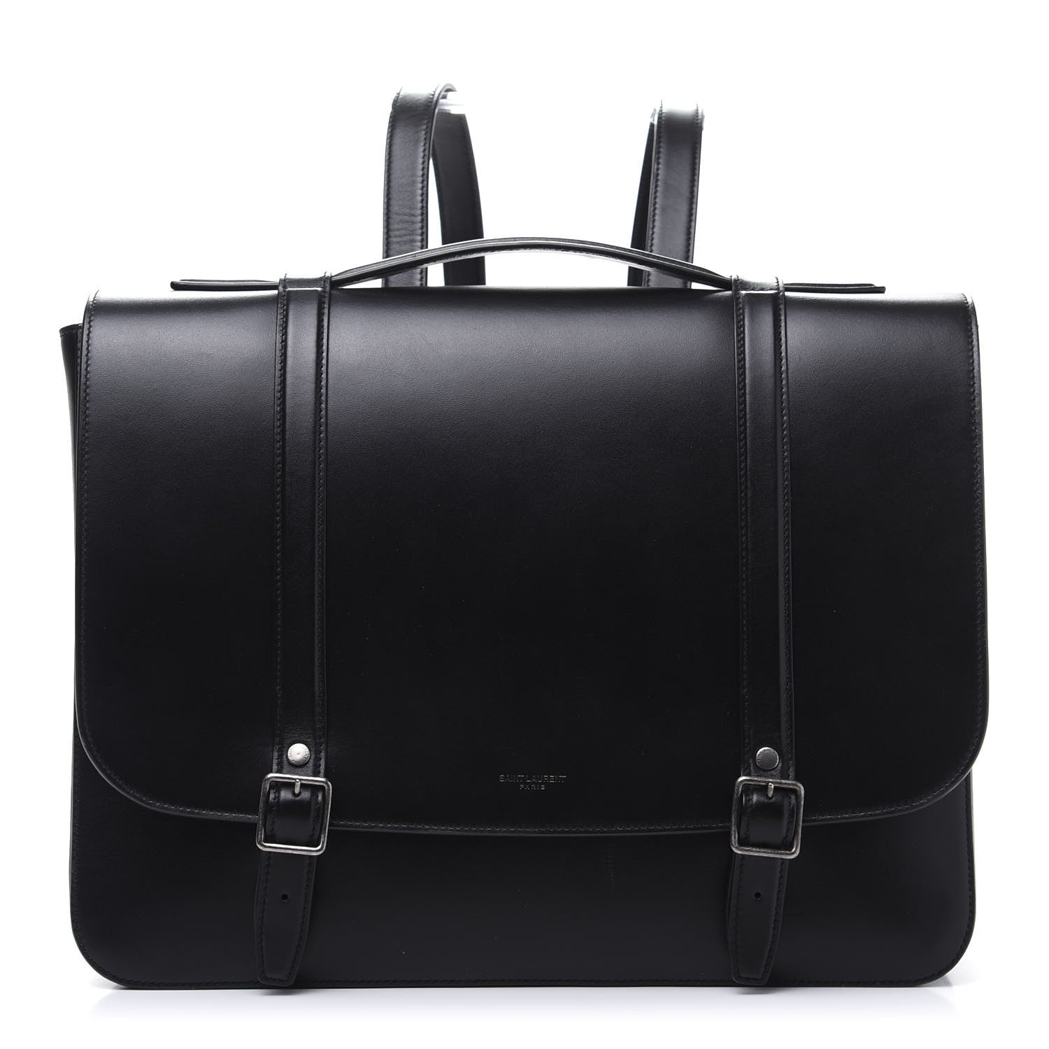 Saint Laurent Smooth Calfskin Schoolbag Backpack Black 1 of 11
