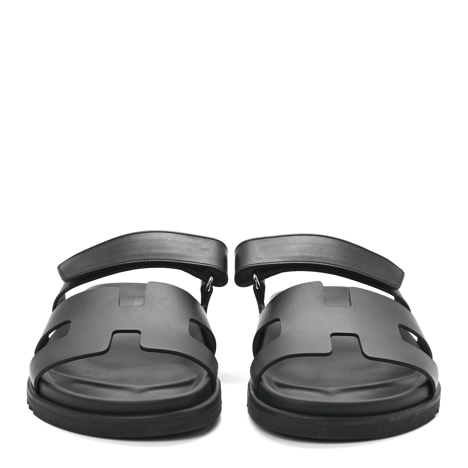 Hermes Calfskin Womens Chypre Sandals 40 Black 2 of 9