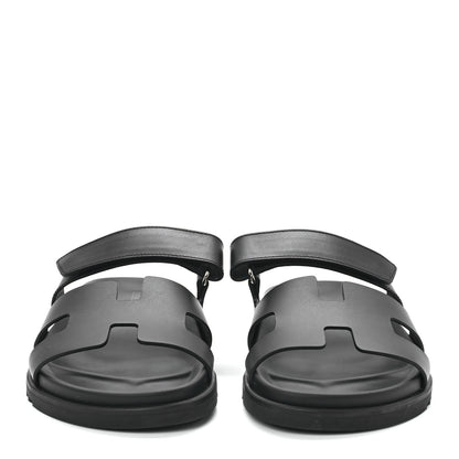 Hermes Calfskin Womens Chypre Sandals 40 Black 2 of 9