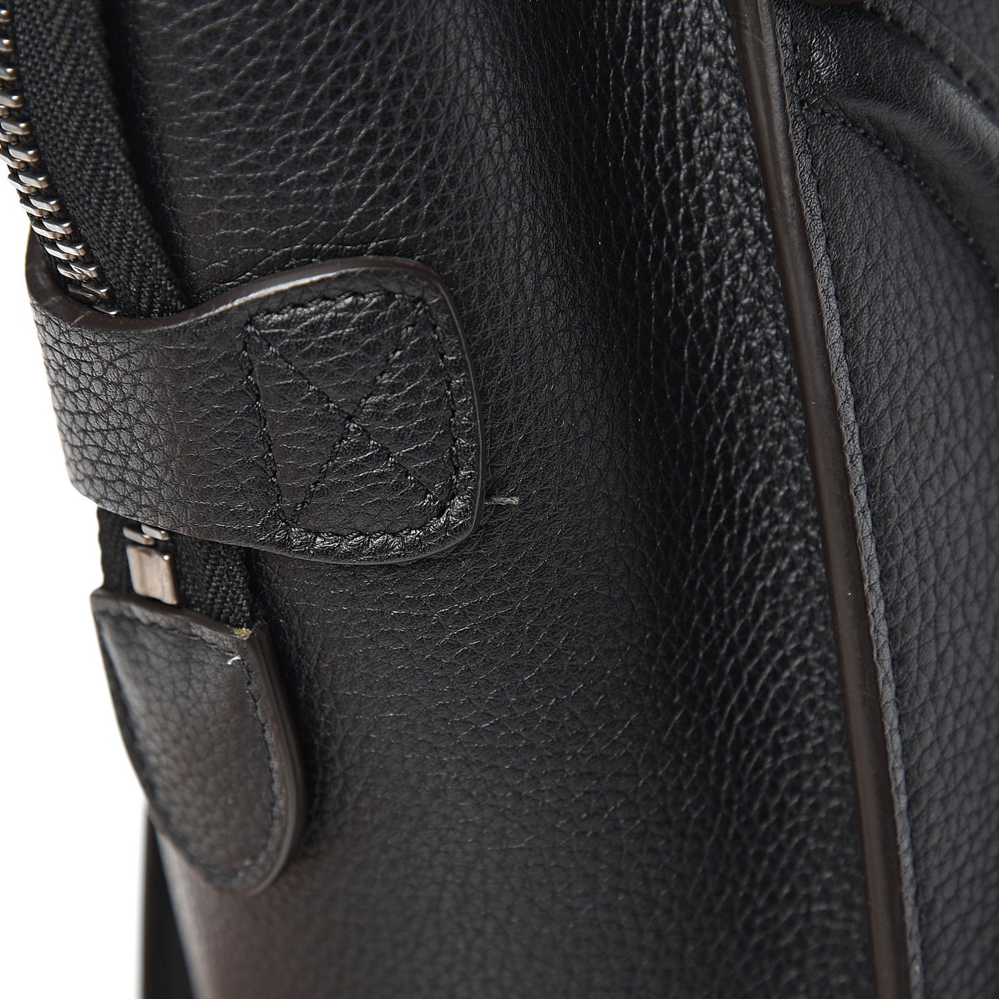 Drummed Calfskin Micro Luggage Black