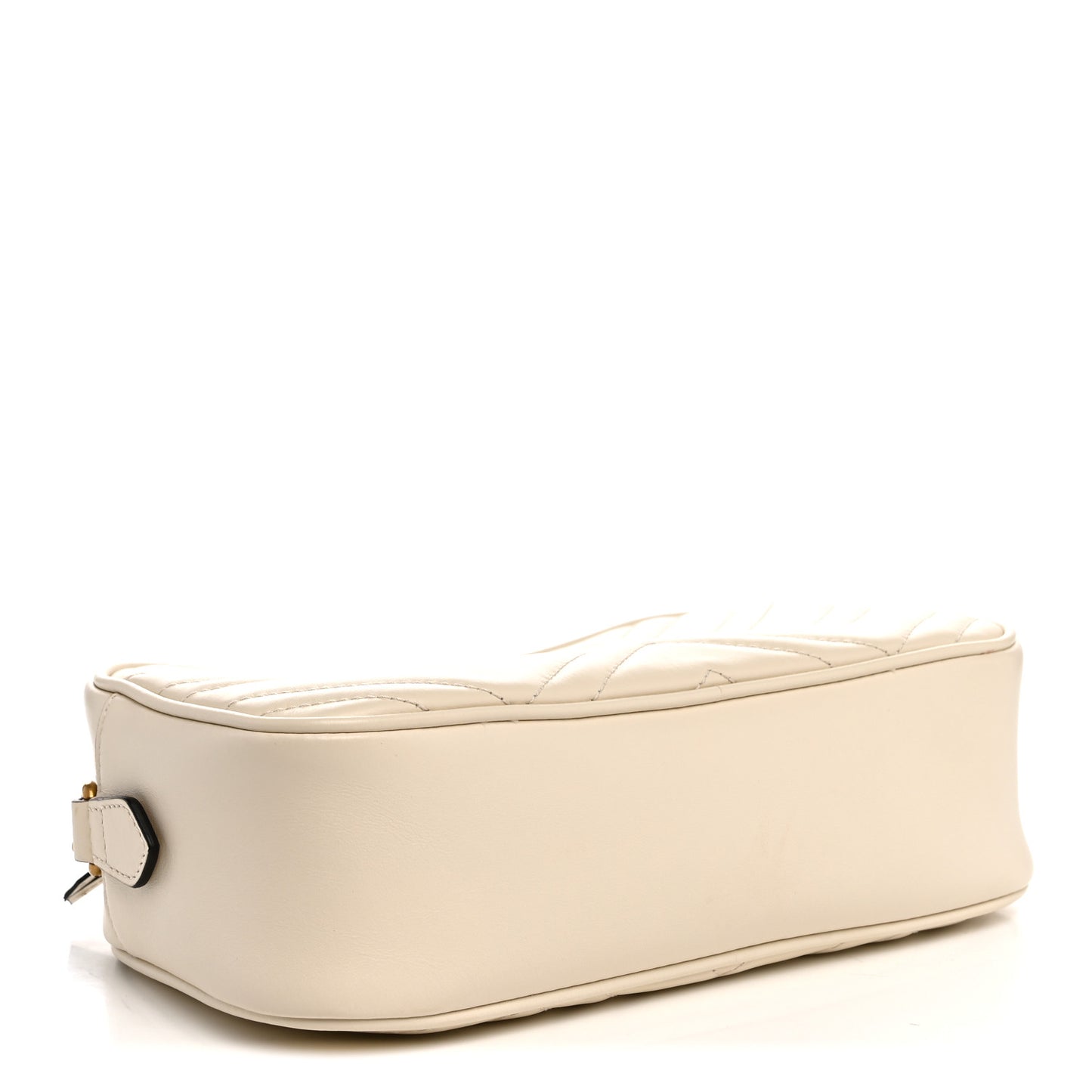 Calfskin Matelasse Small GG Marmont Chain Shoulder Bag White