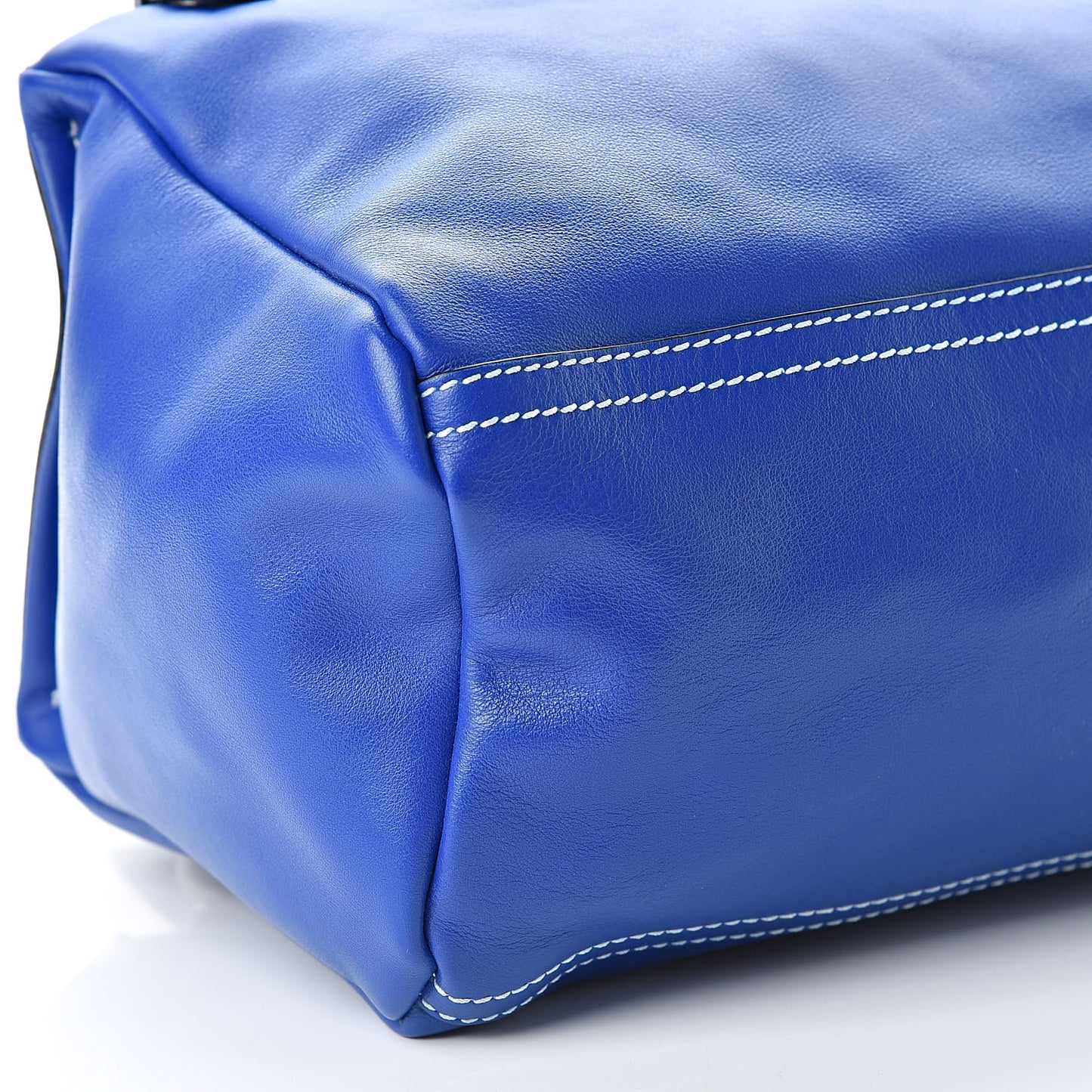 Calfskin Mini Pandora Logo Strap Moroccan Blue