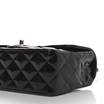 Chanel Patent Calfskin Quilted Mini Rectangular Flap Black 9 of 11