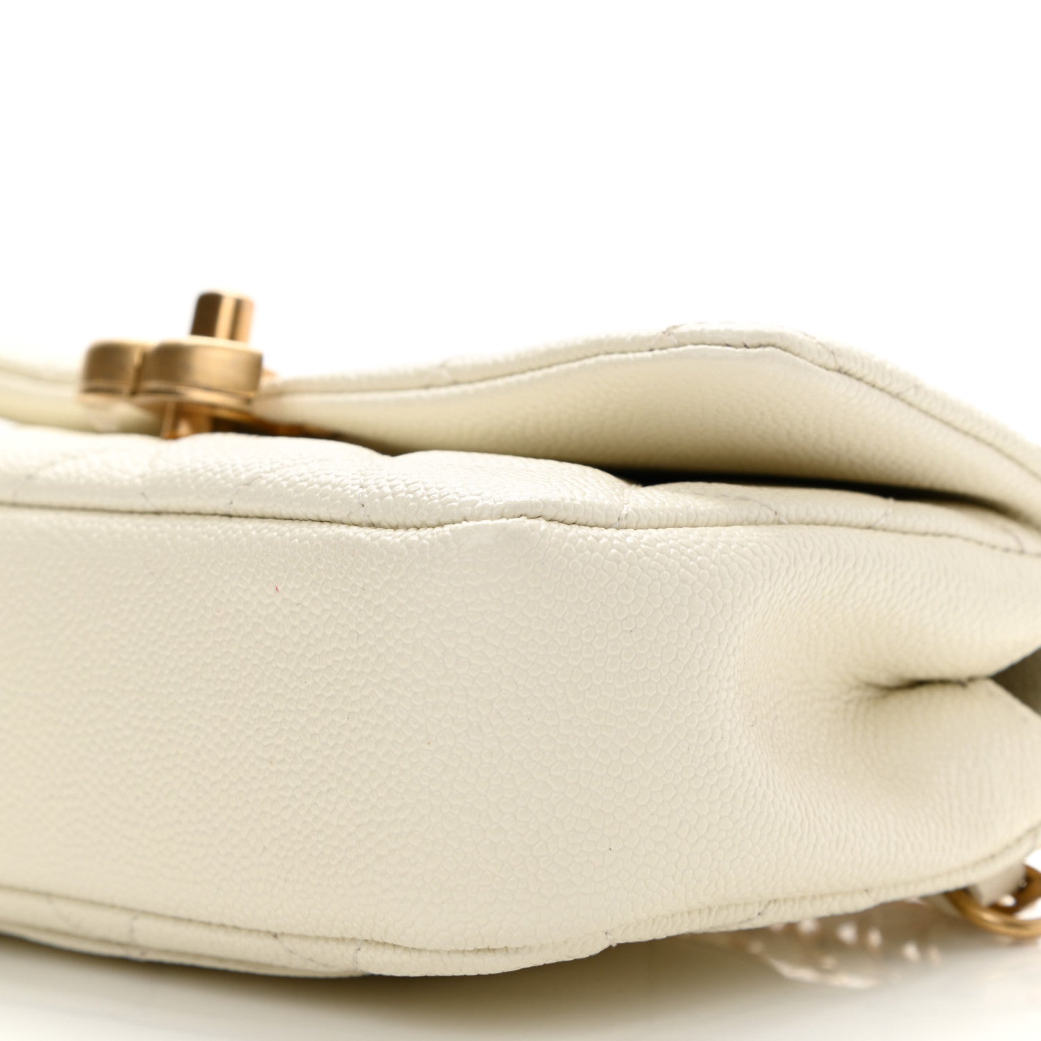 Chanel Caviar Quilted Chain Melody Waist Belt Bag White 10 of 11