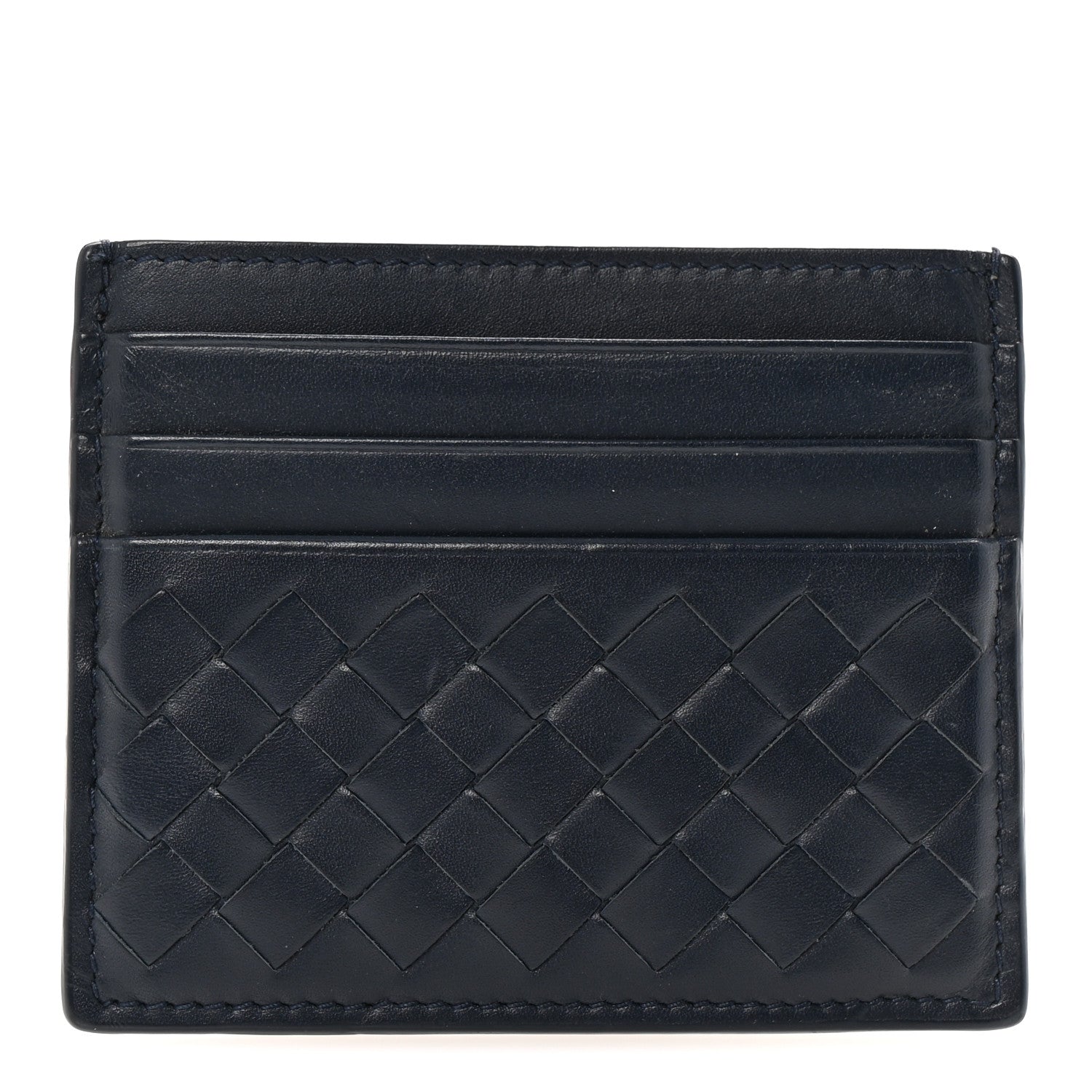 Bottega Veneta Nappa Intrecciato VN Card Case Denim 1 of 8