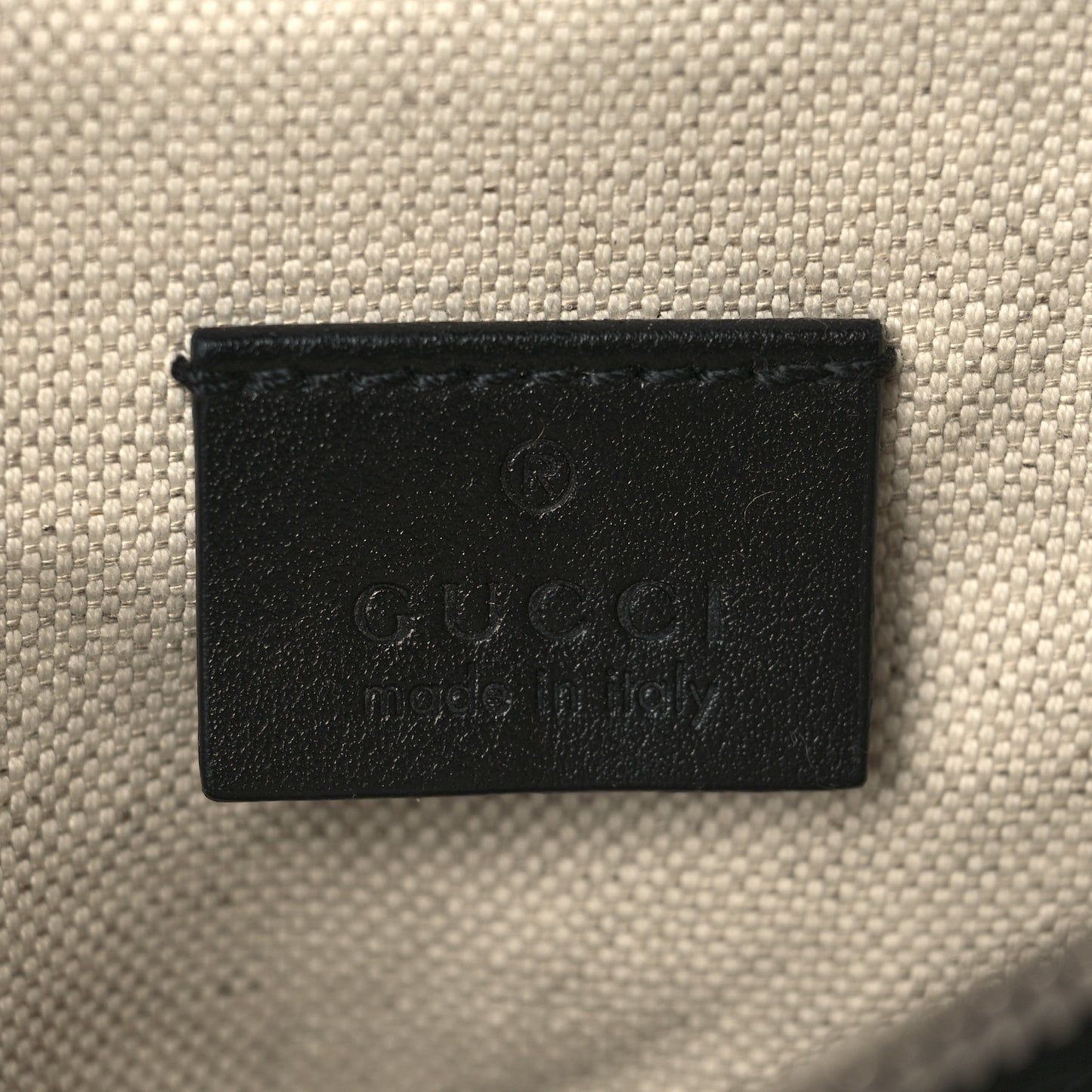 Calfskin GG Tennis Embossed Belt Bag Black