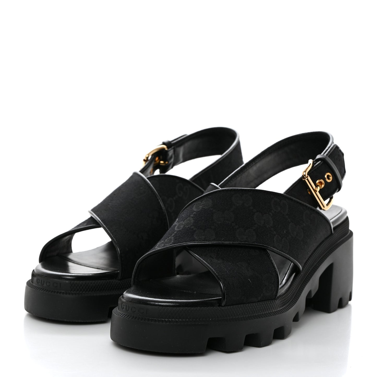 Monogram Granada Kid Trip 40/72mm Lug Sole Sandals 40 Black