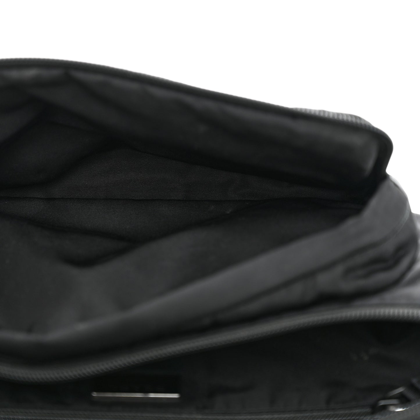 Tessuto Nylon Double Pocket Belt Bag Black