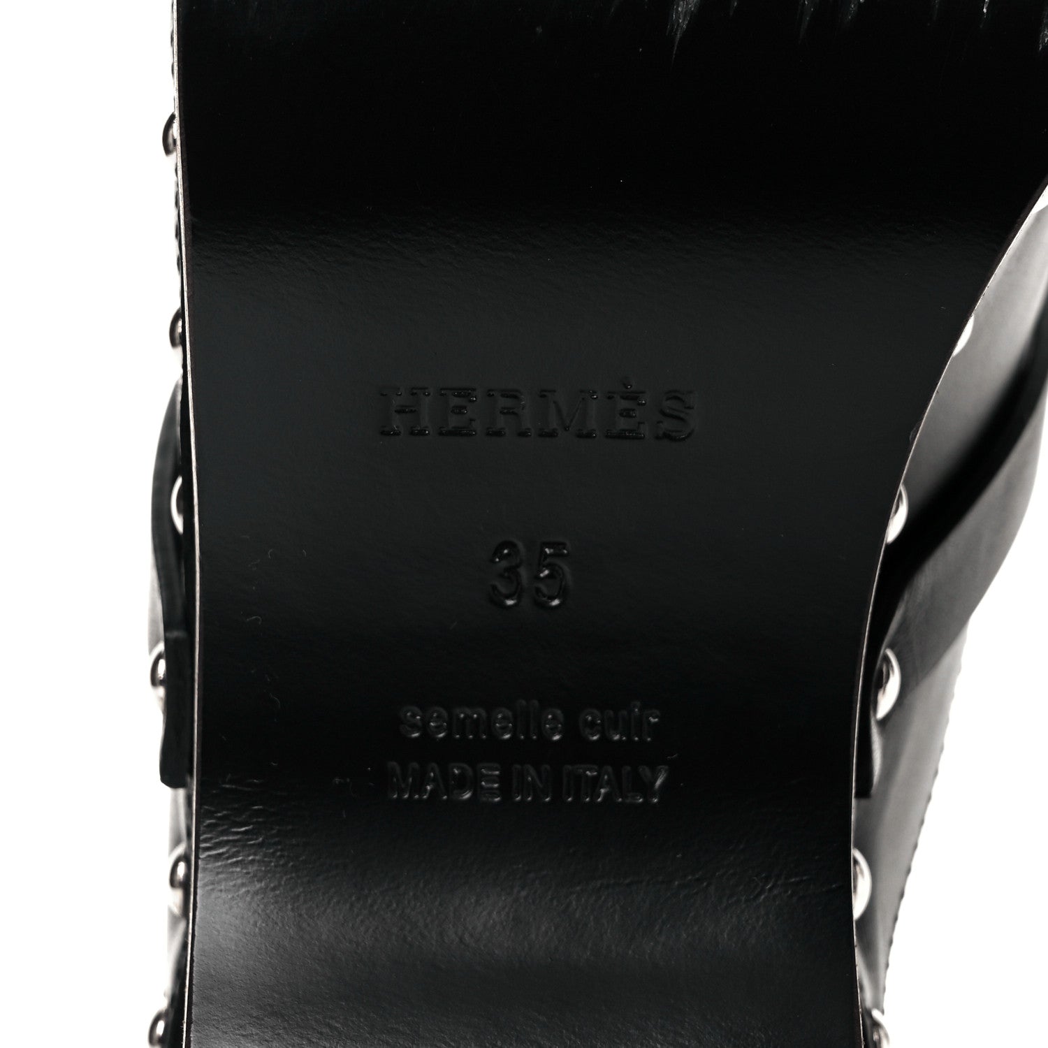 Hermes Calfskin Carlotta Mules 35 Black 6 of 10