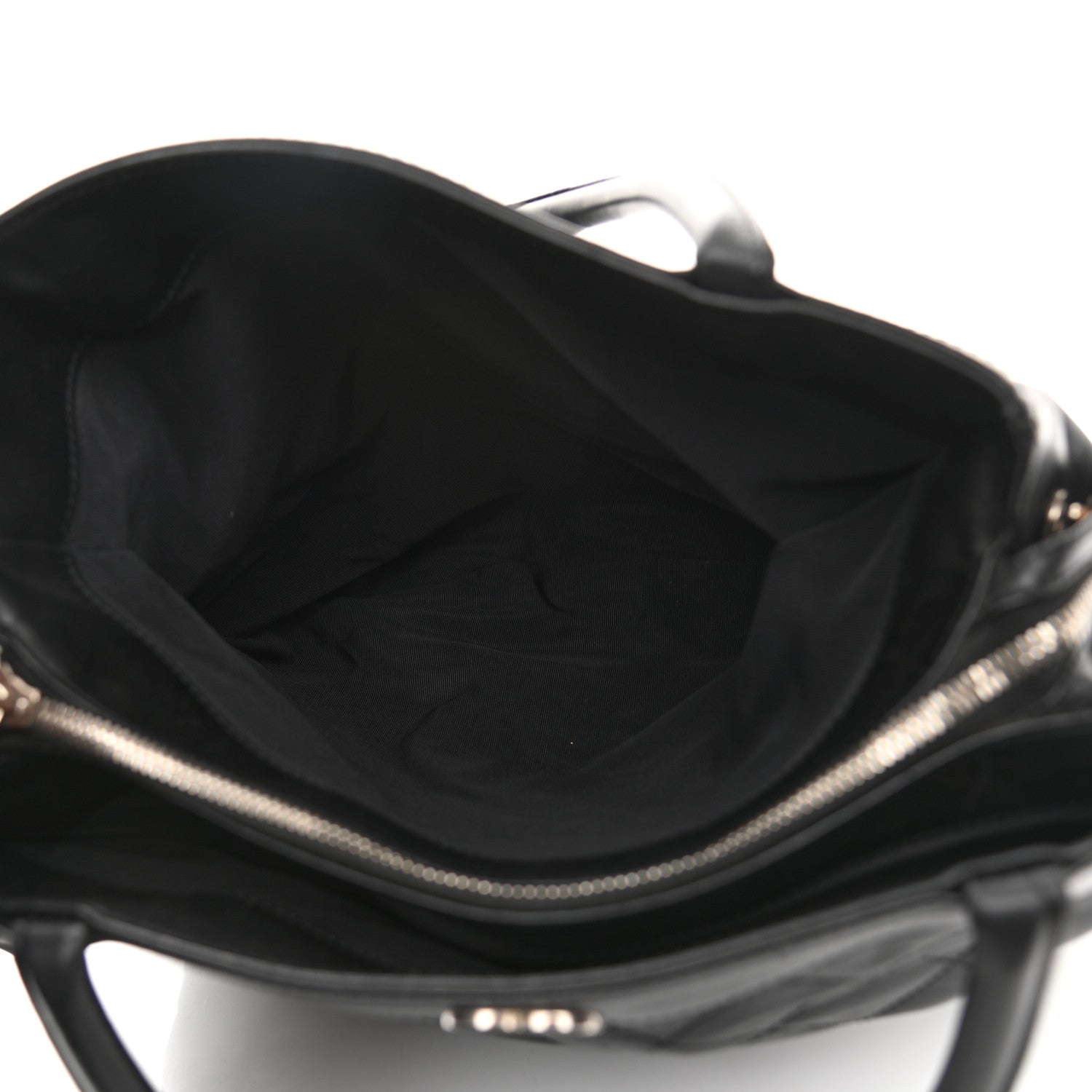 Chanel Lambskin Quilted Shopping Tote Black 4 of 14