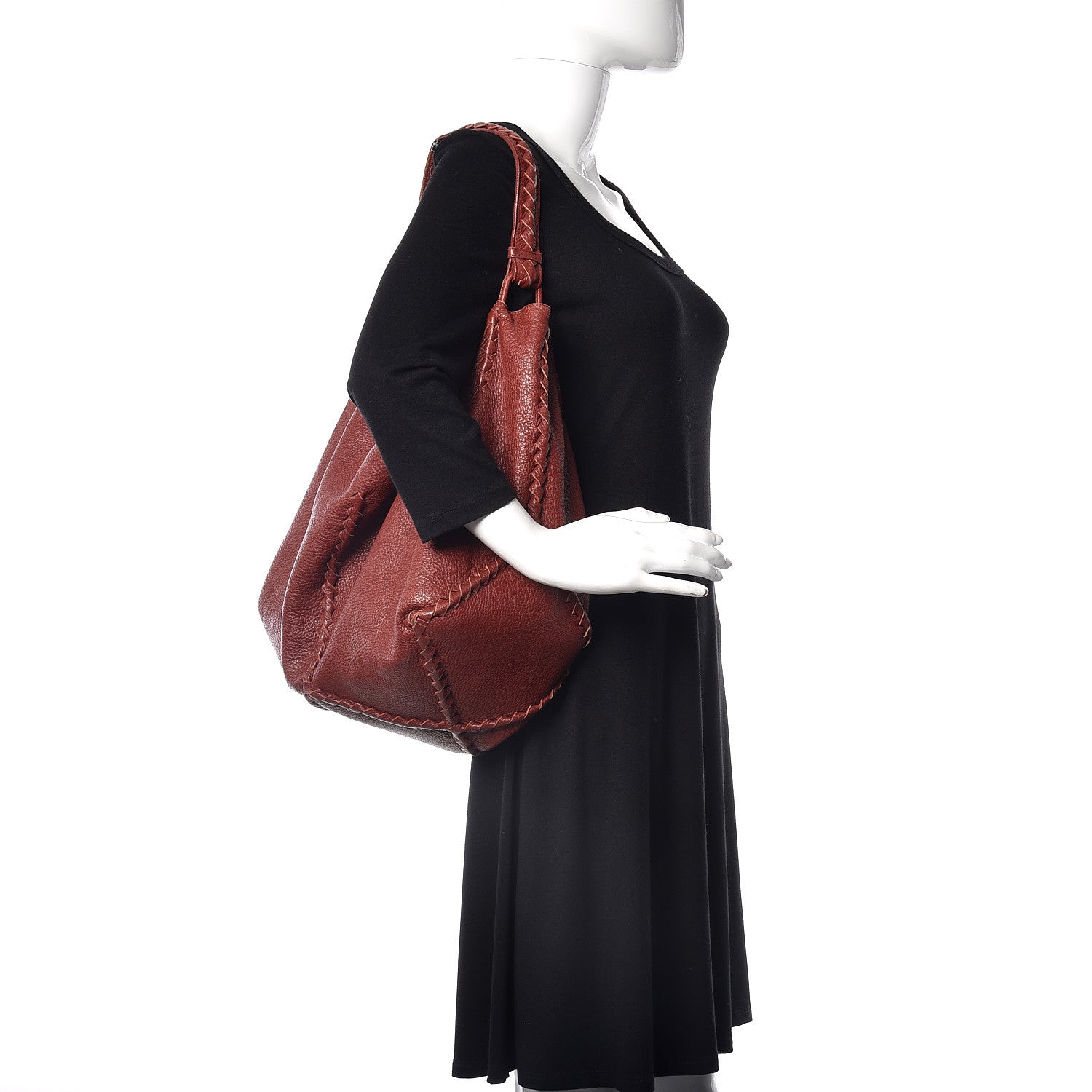 Bottega Veneta Washed Cervo Deerskin Large Hobo Brique 2 of 21