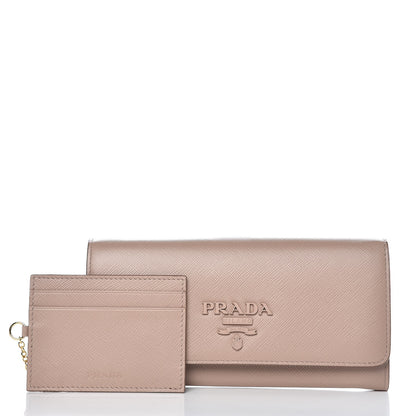Prada Saffiano Shine Monochrome Wallet Cipria 3 of 10
