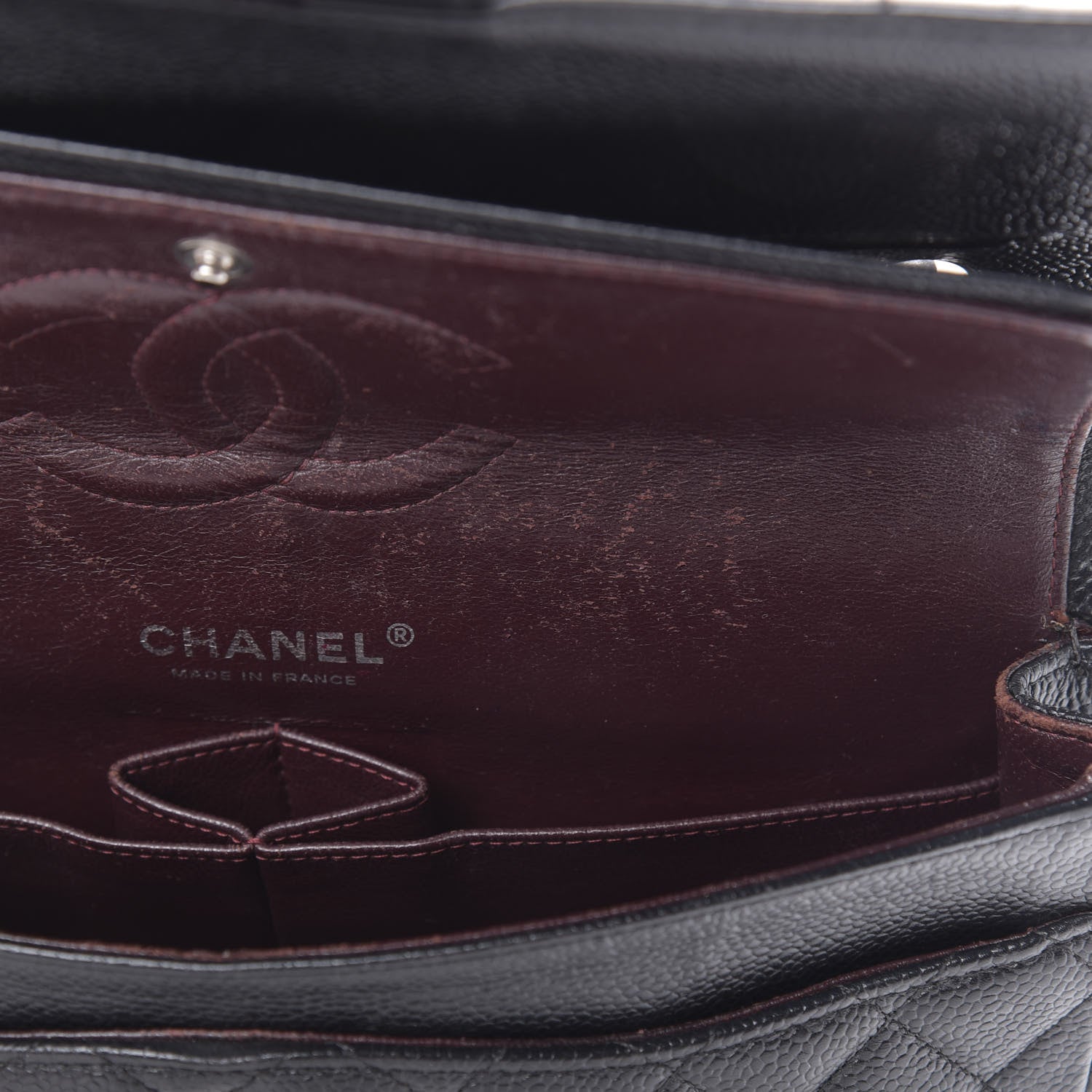 Chanel Caviar Quilted Medium Double Flap Black 14 of 23
