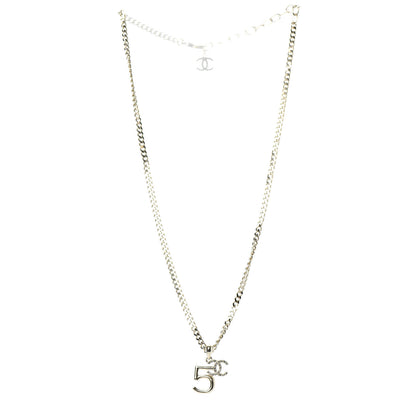 Chanel Crystal CC No.5 Necklace Gold 3 of 5