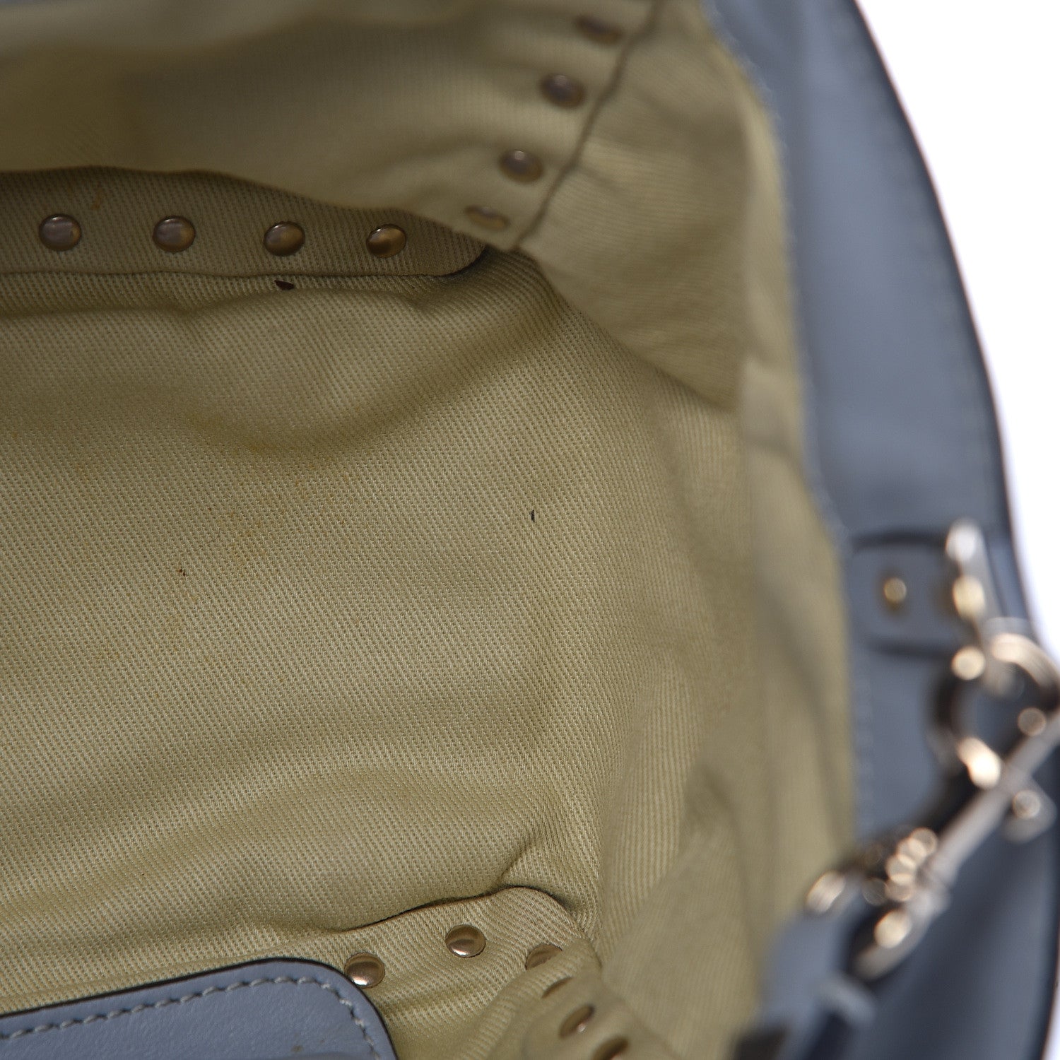 Valentino Garavani Vitello Small Rockstud Tote Grey 10 of 19