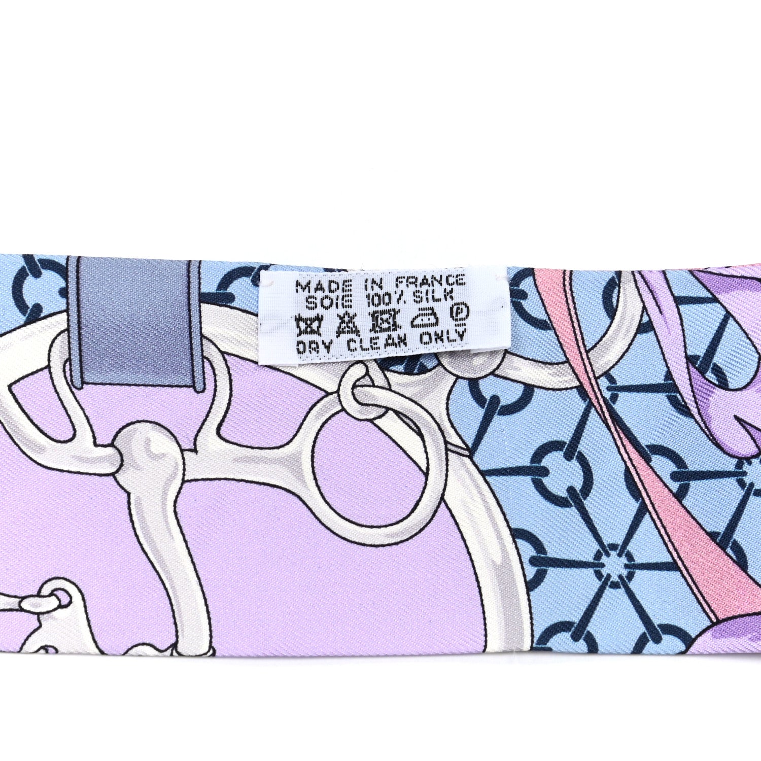 Hermes Silk La Promenade Du Matin Twilly Mauve Ciel Gris 4 of 4