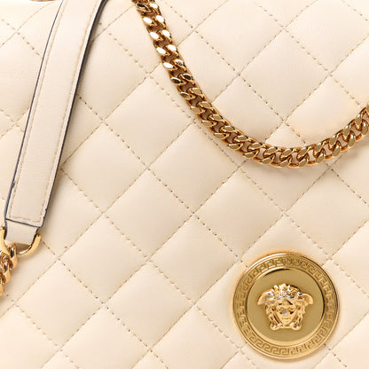 Versace Nappa Quilted Medusa Chain Crossbody Beige 8 of 16