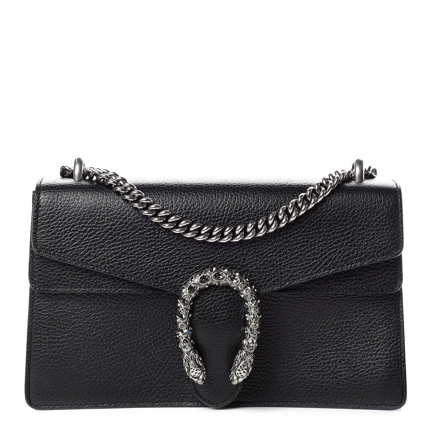 Gucci Pebbled Calfskin Small Dionysus Shoulder Bag Black 1 of 11