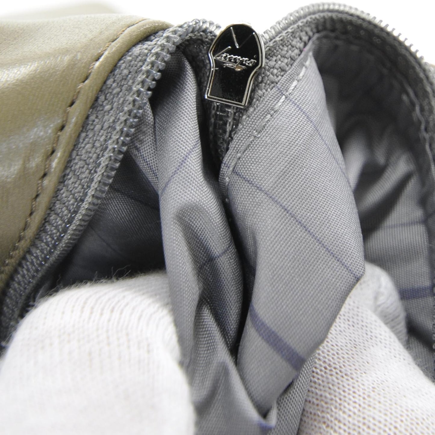 Calfskin Quilted Medium Origami Flap Khaki