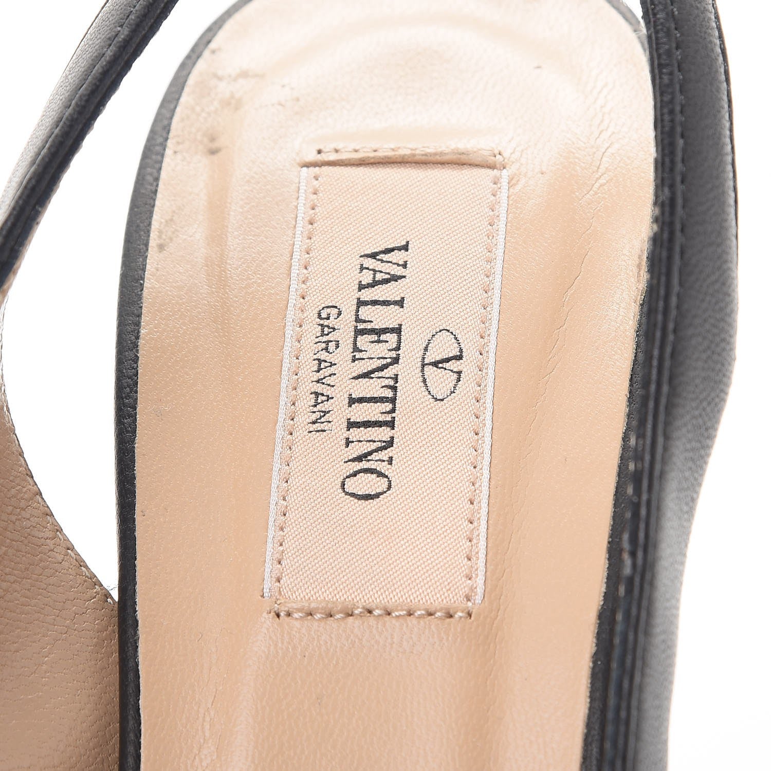 Valentino Garavani Nappa Pearl Bow Peep Toe Slingback Pumps 38.5 Black 9 of 11