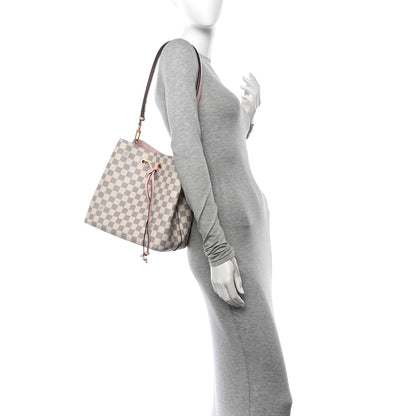 Louis Vuitton Damier Azur Neonoe MM Eau De Rose 2 of 9
