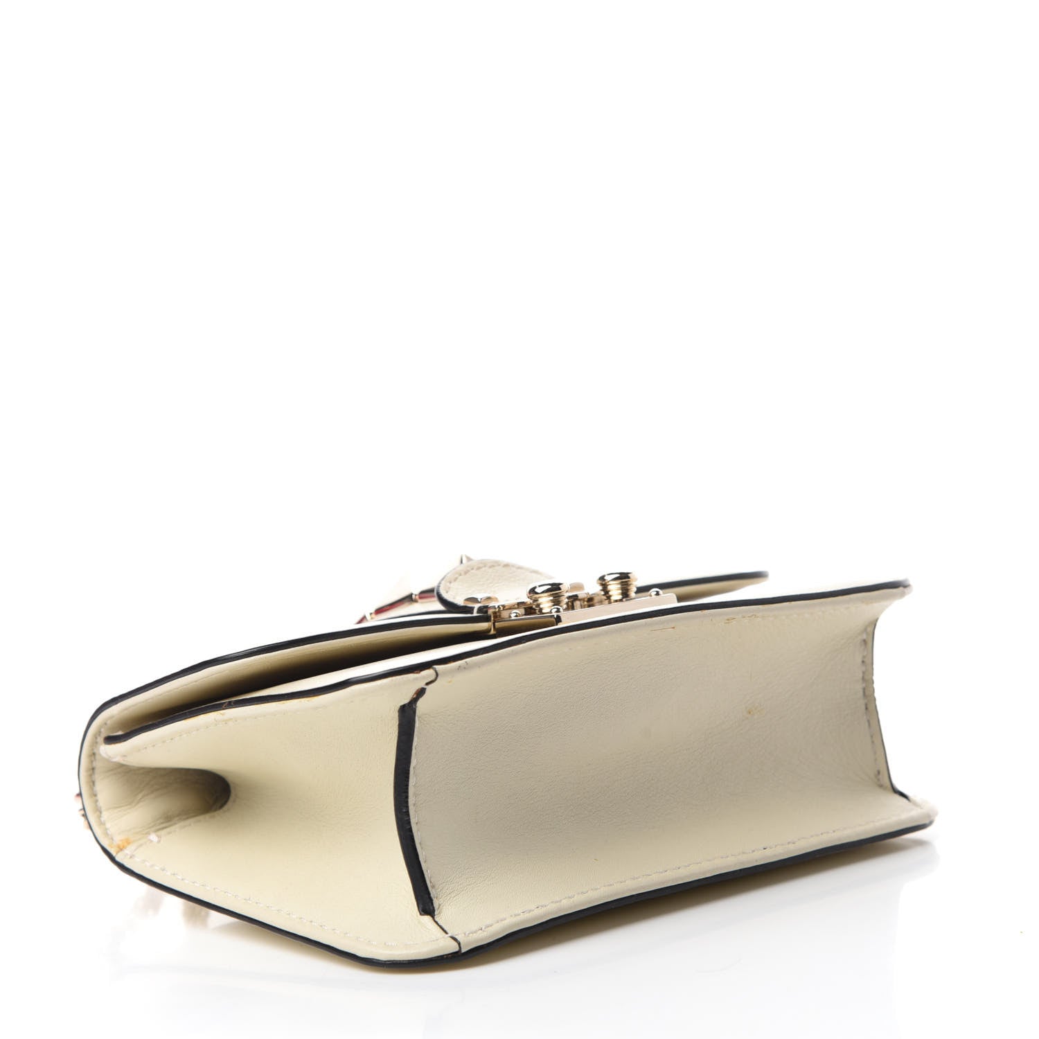 Valentino Garavani Vitello Mini Glam Lock Rockstud Flap White 4 of 12