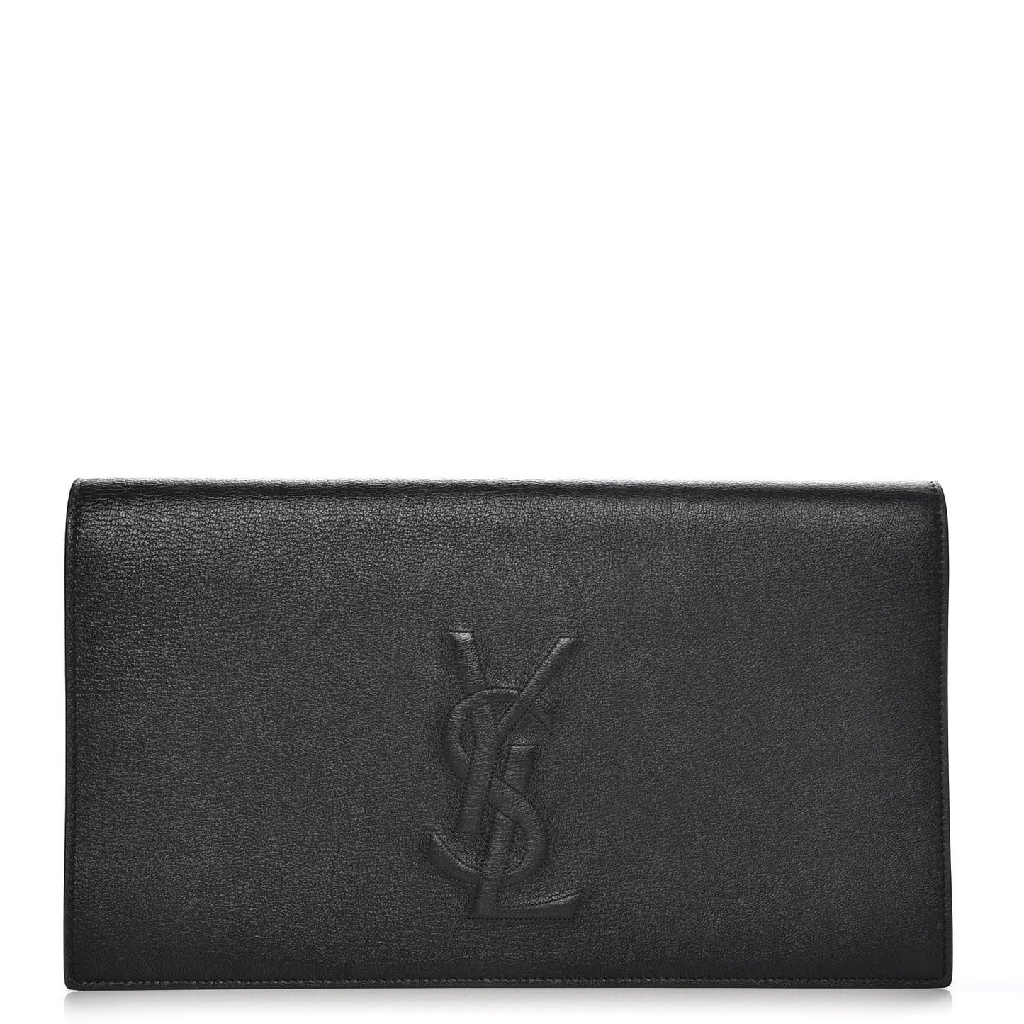 Calfskin Monogram Large Belle De Jour Clutch Black