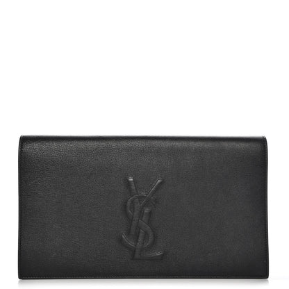 Saint Laurent Calfskin Monogram Large Belle De Jour Clutch Black 1 of 7