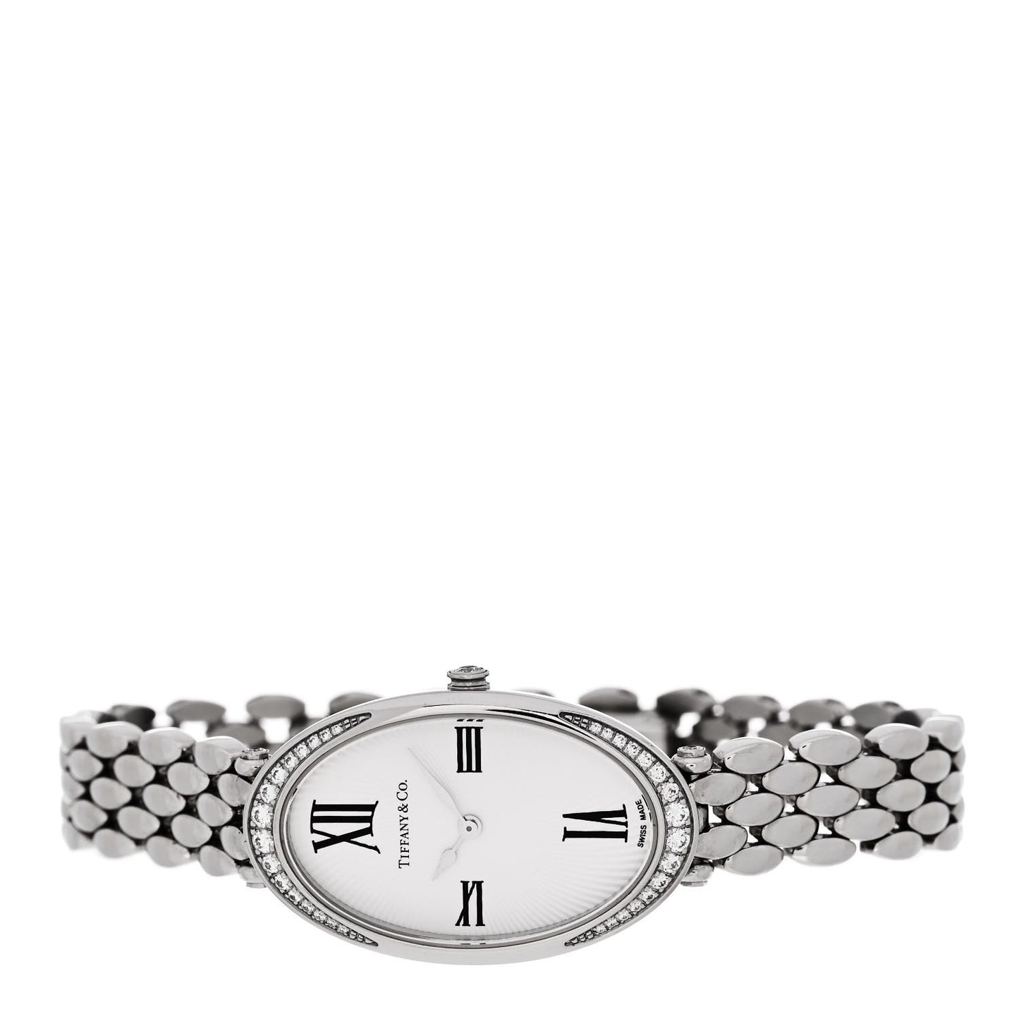 Stainless Steel Diamond 21mm 2-Hand Cocktail Quartz Watch