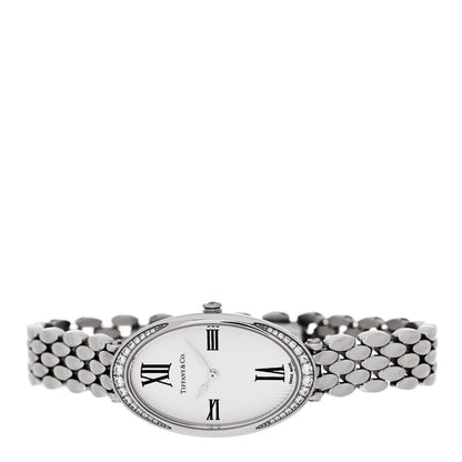 Tiffany Stainless Steel Diamond 21mm 2-Hand Cocktail Quartz Watch 2 of 5