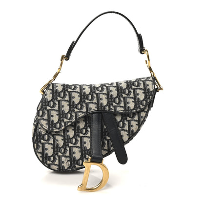 Christian Dior Oblique Mini Saddle Bag Blue 1 of 10