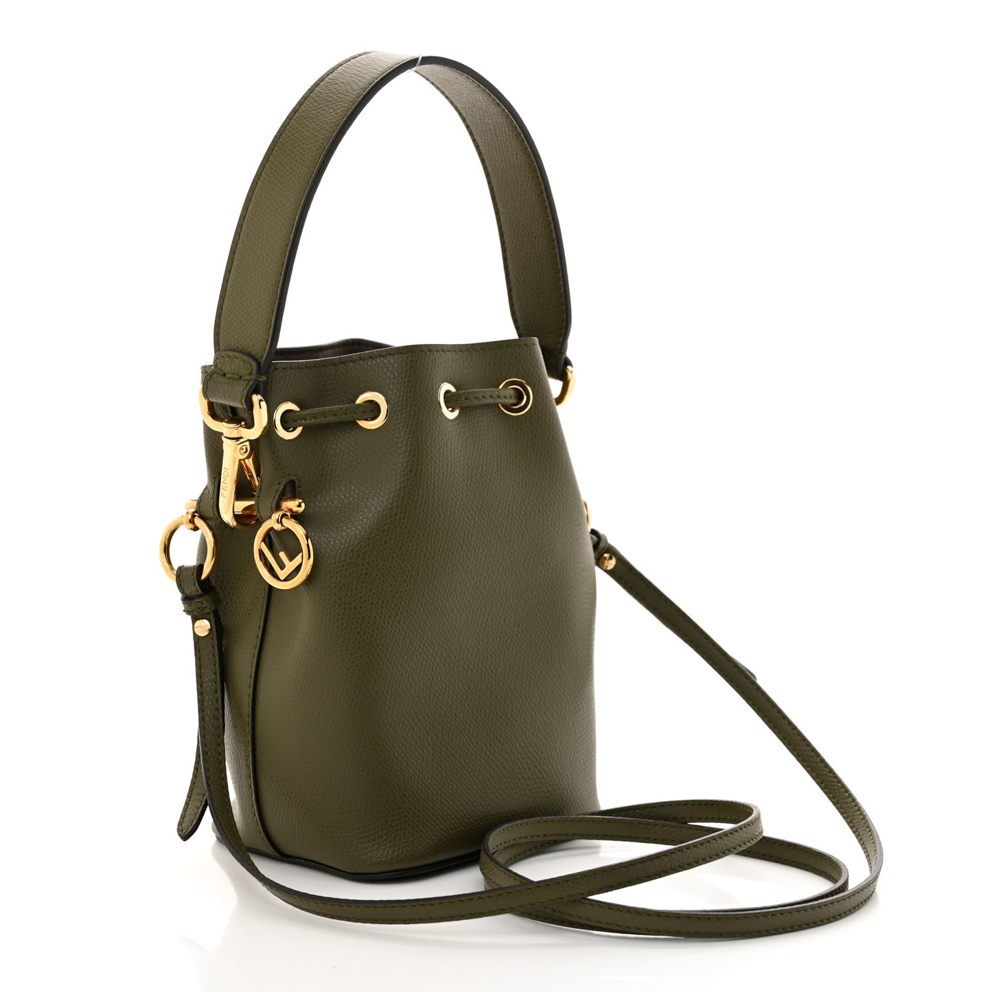 Vitello Cruise F is Fendi Mini Mon Tresor Bucket Bag Asparago